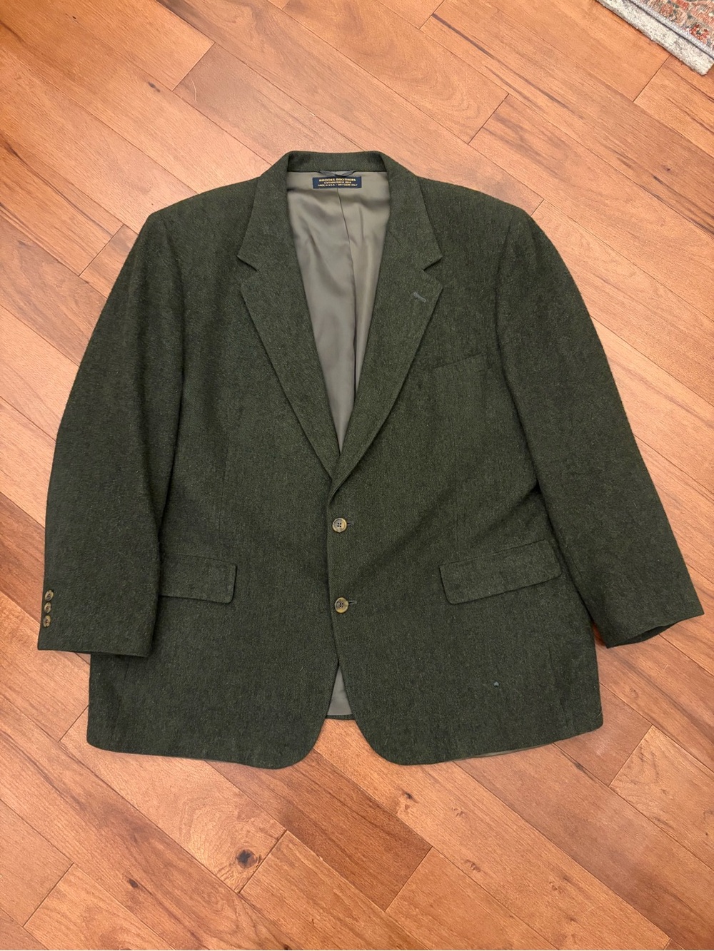 Vintage 80s Brooks Brothers 100% Pure Camel Hair Sport Coat Made In USA 46R